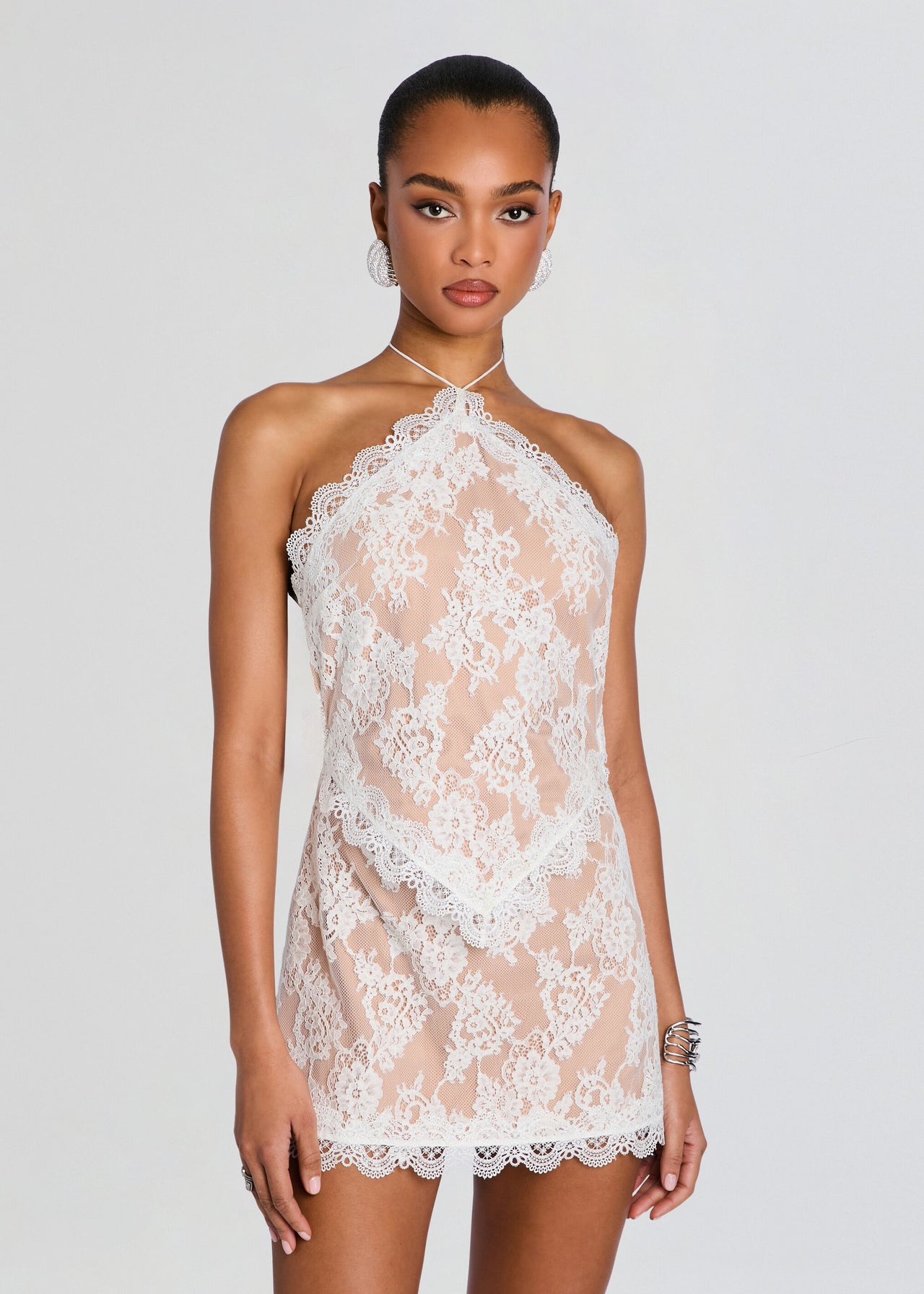 2 piece long sleeve lace prom dress 2 Piece Long Sleeves Floor-Length White Prom Dress with Lace Split，Long  Sleeves Lace Formal Dress