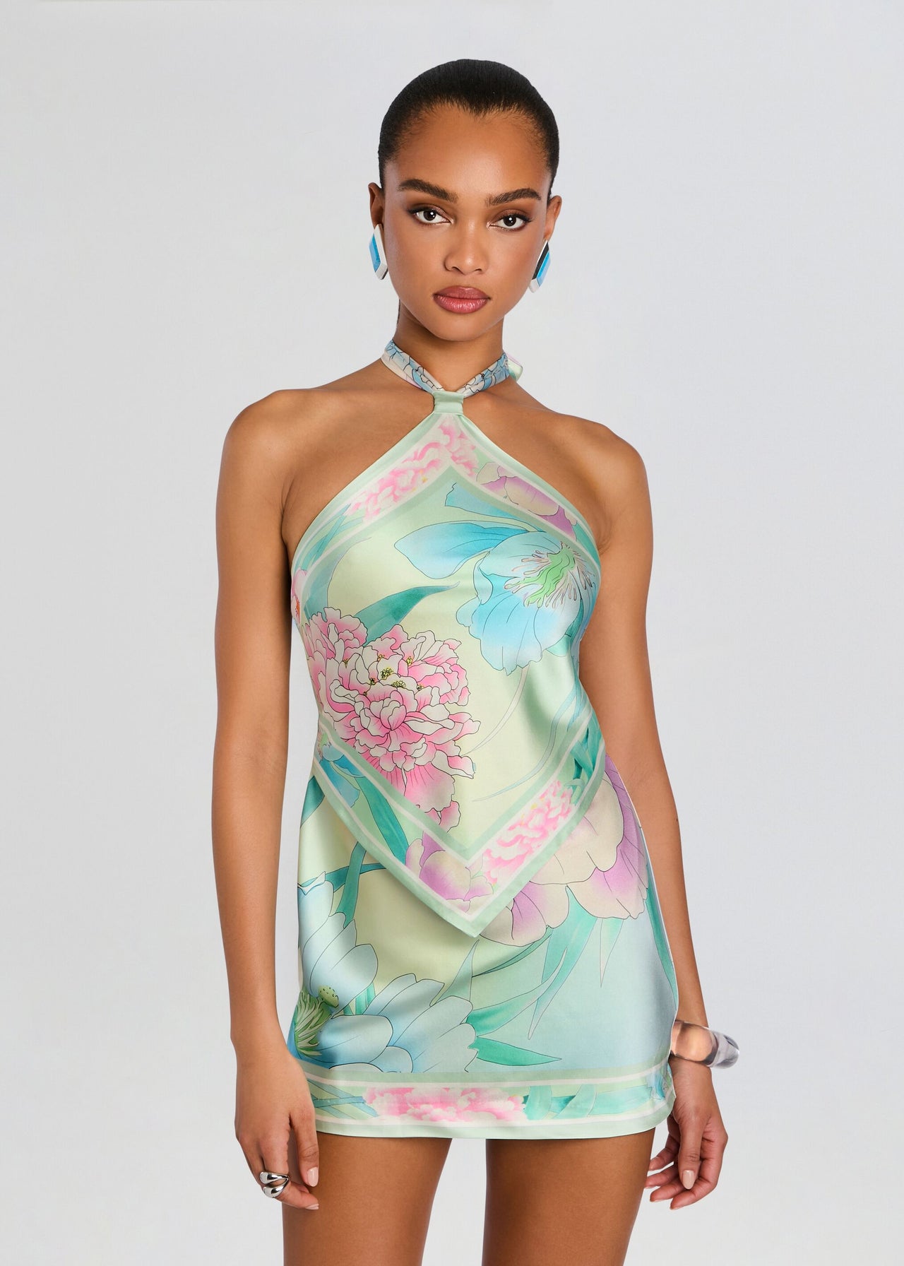 Retrofete Adelaide Mini Dress in Mint