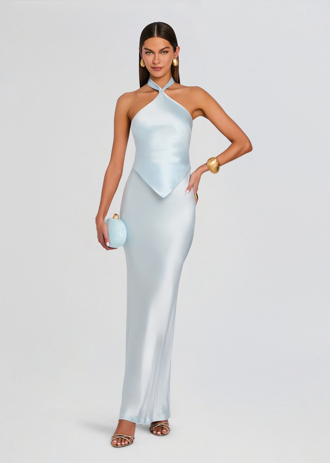 retrofete Ester Dress in Baby Blue