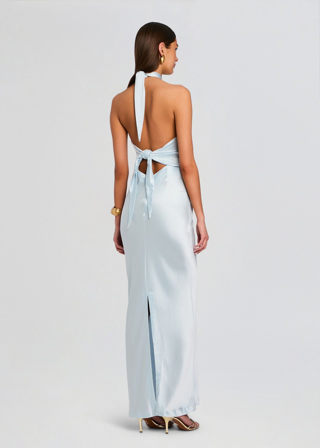 retrofete ester satin halter dress Ester Dress  Retrofete