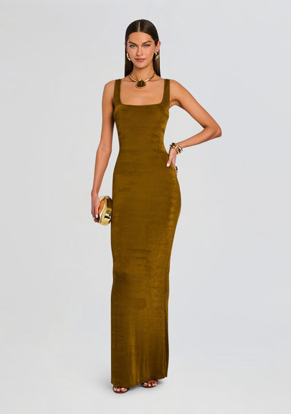 SEROYA Luna Dress in Olive