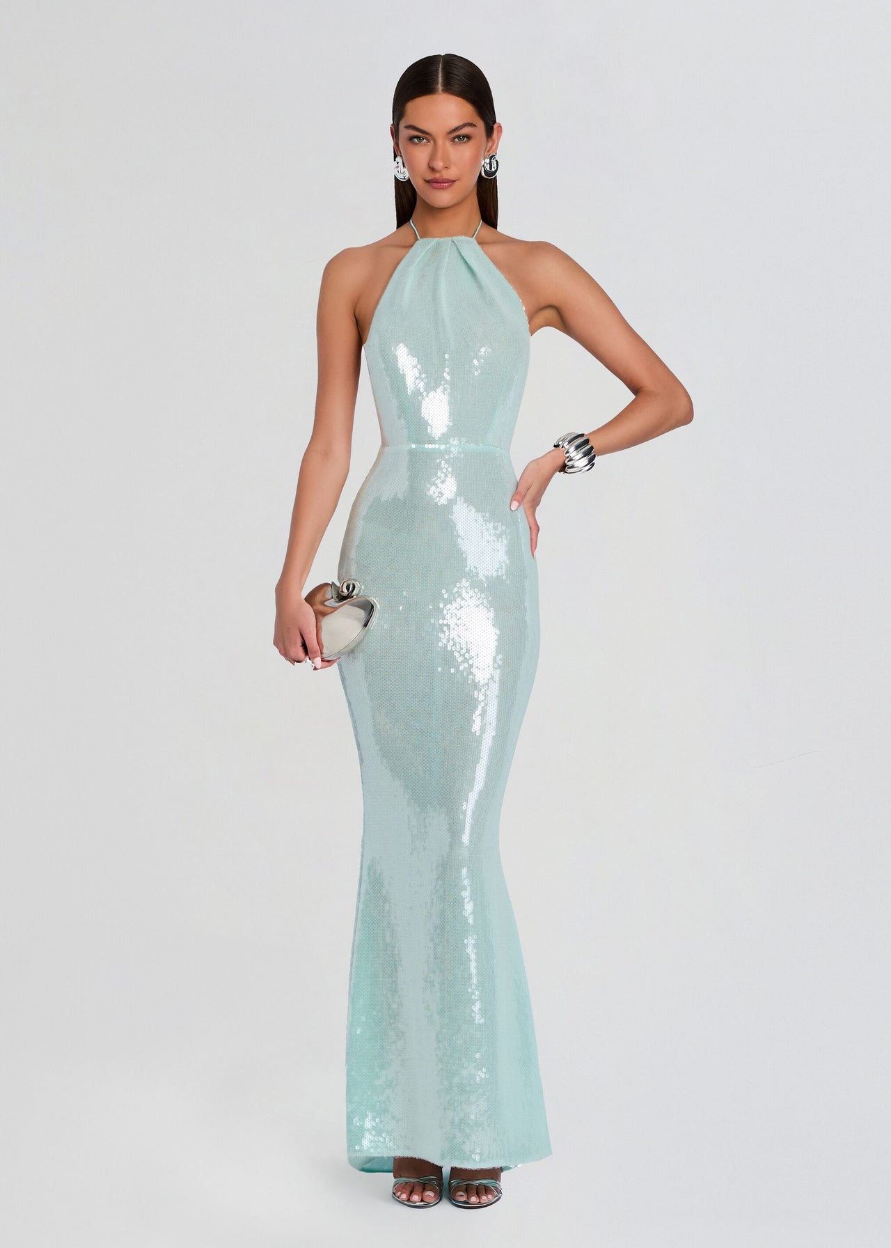 retrofte Women's Elexa Sequin Dress - Blue - Maxi dresses