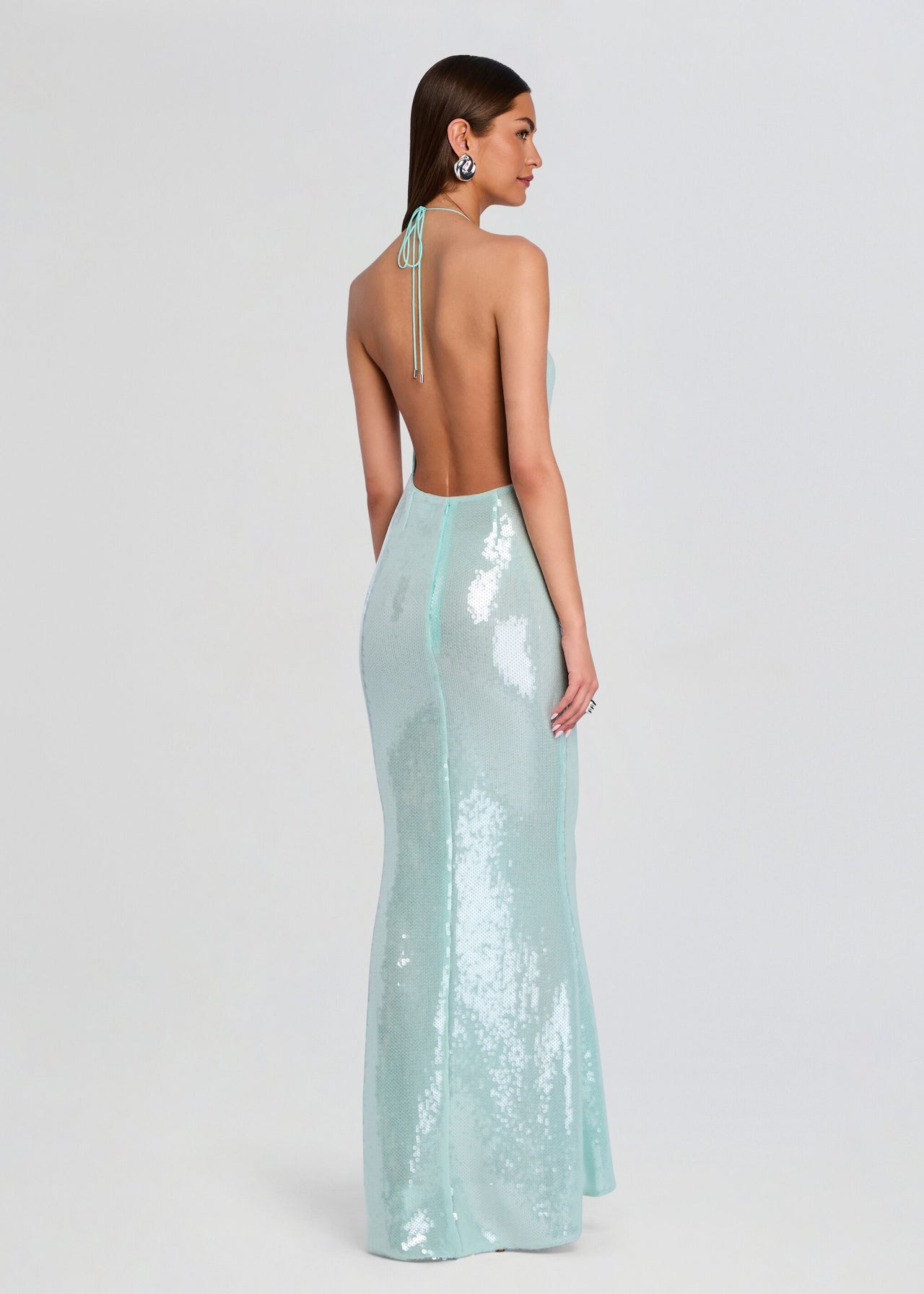 slim fit dress slacks Primavera Couture 3211 Size 10 Mint Sequin Prom Dress Pageant Gown Evening Formal Wear Side Slit main image 0