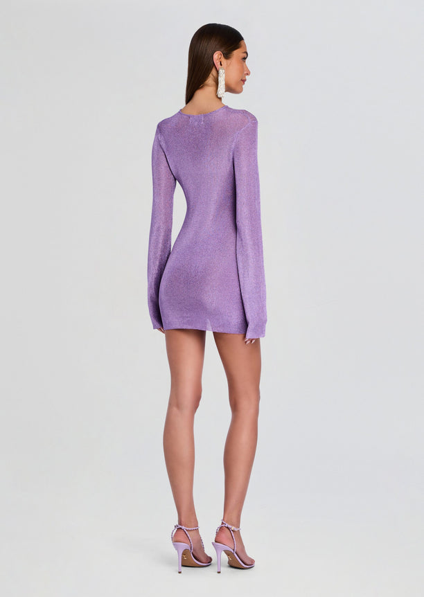 Emeri Metallic Knit Mini Dress
