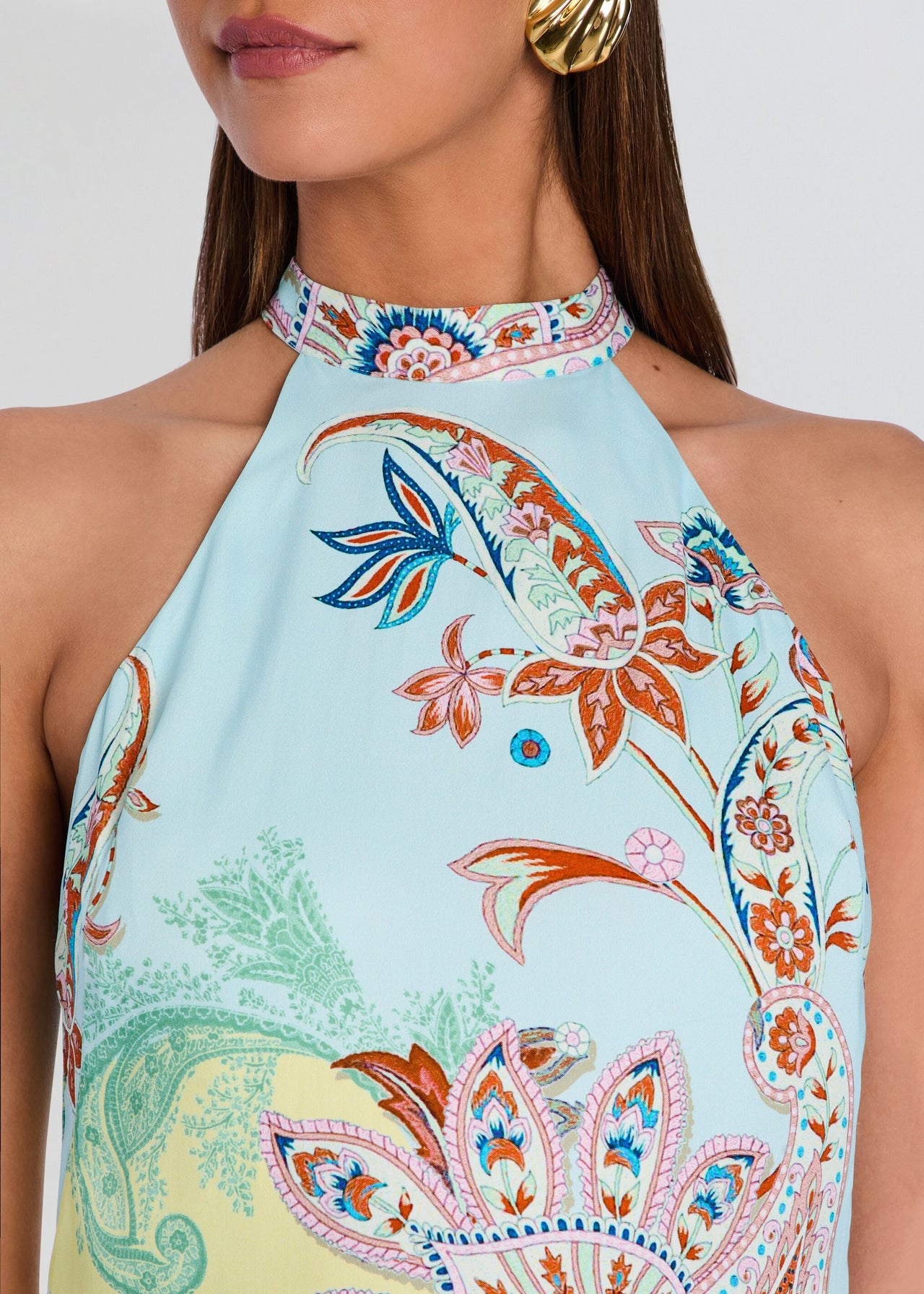 Hemant and Nandita Halter Mini Dress | Print | Size S