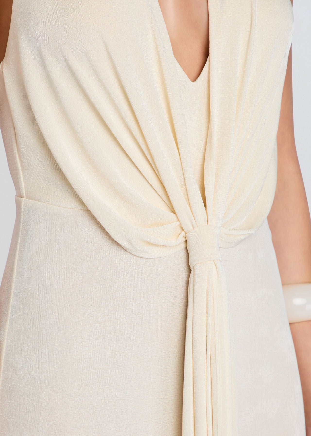 kyanne high split maxi dress cream multi SEROYA Kayla Dress in Cream