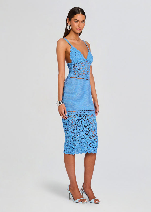Tristyn Crochet Midi Dress