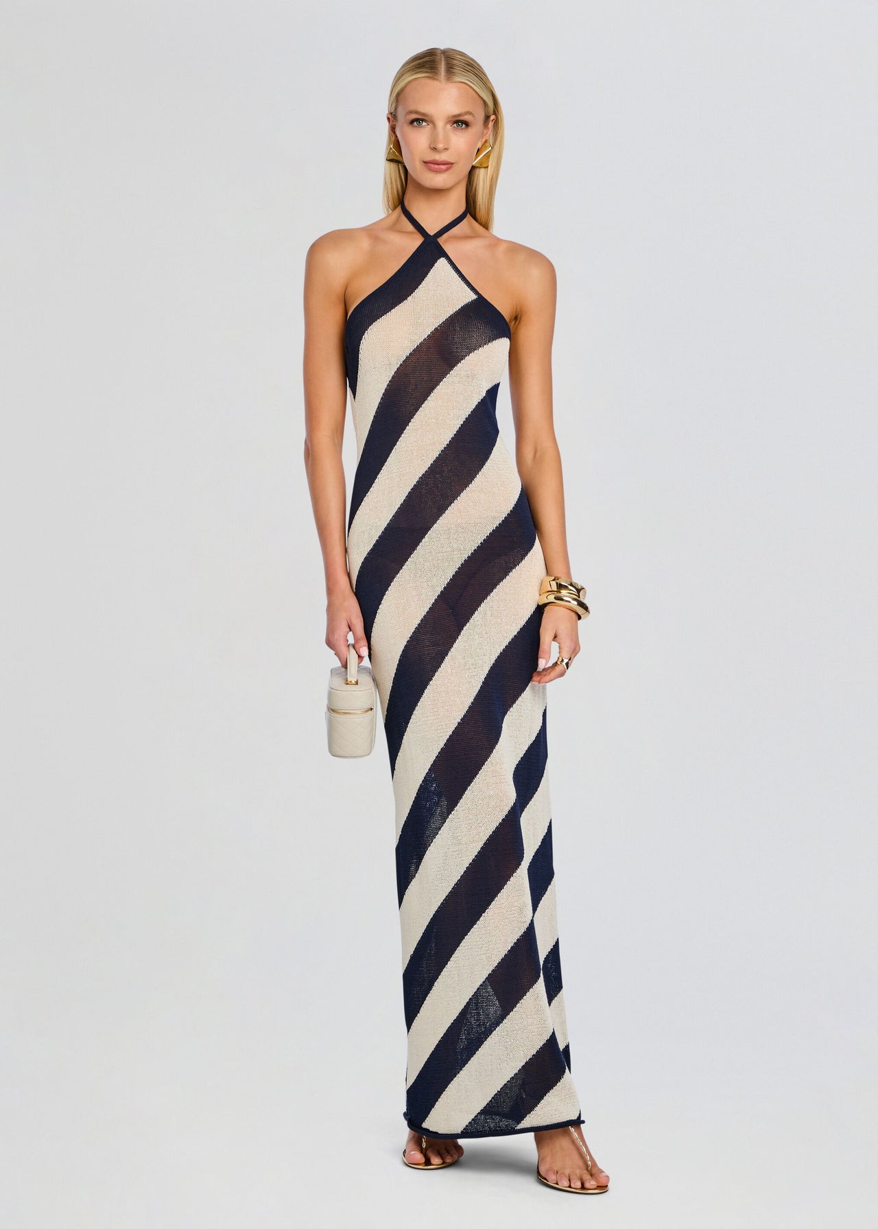dress with diagonal lines Seroya Dree Knit Maxi Black floor Erdem Floral-appliquéd Denim Midi Size:FR 48 - Preorder rbfp1_2.0_25