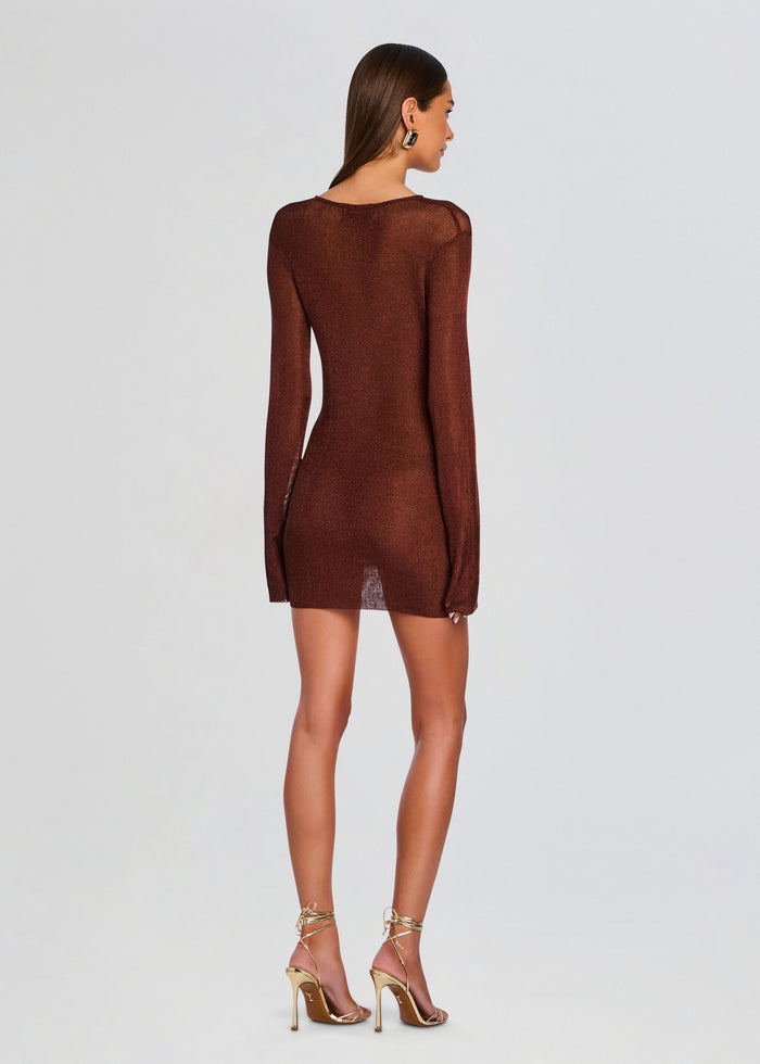 Emeri Metallic Knit Mini Dress media 4 of 5