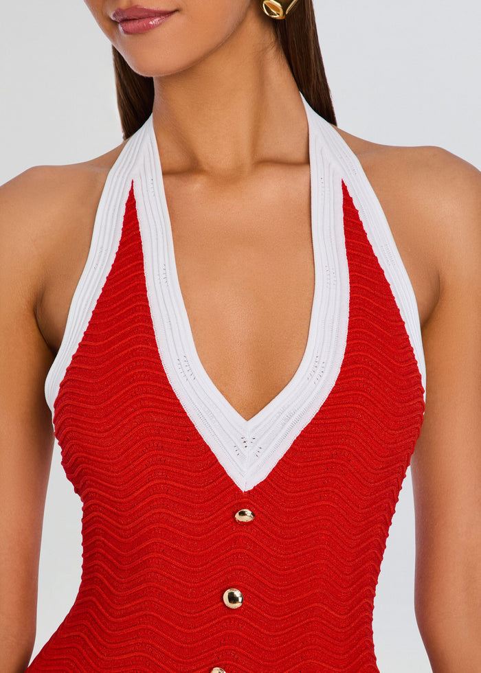 Jayde Metallic Rib Knit Romper media 2 of 5