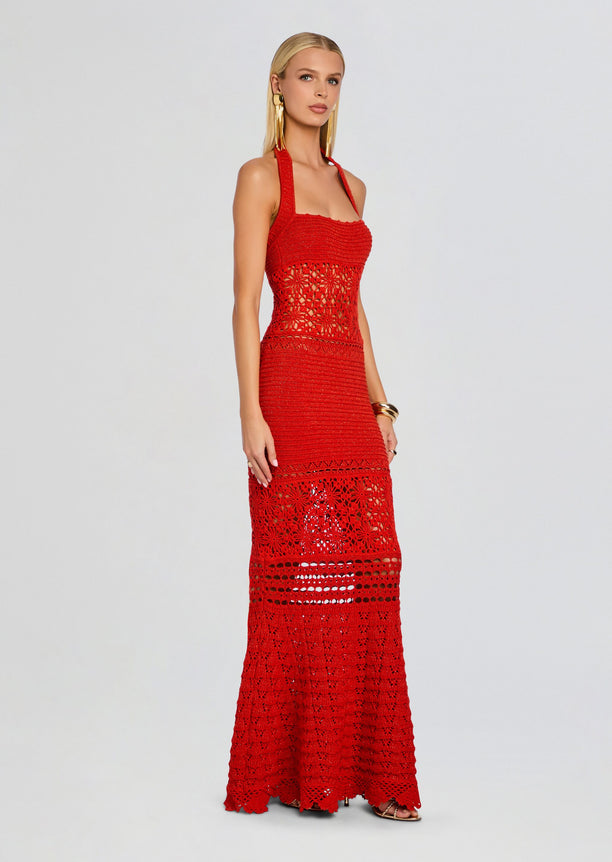 Peggie Crochet Maxi Dress
