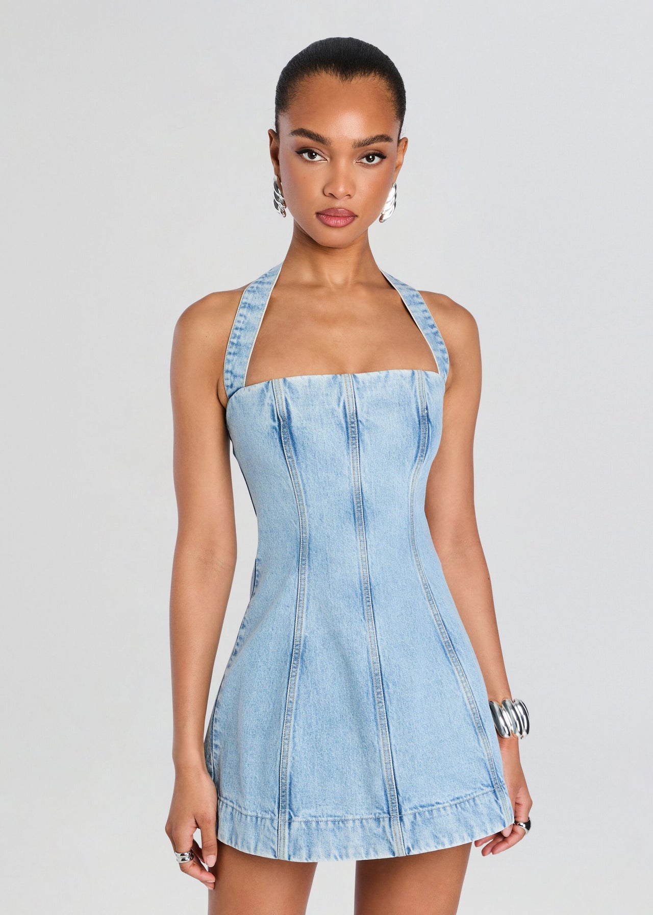 Retrofete Vivara Denim Dress in Blue