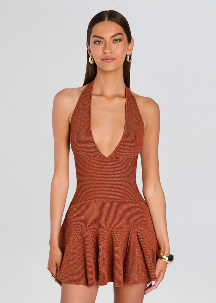 Azelma Metallic Knit Dress media 5 of 5