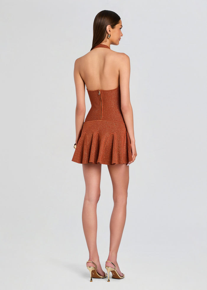 Azelma Metallic Knit Dress media 4 of 5