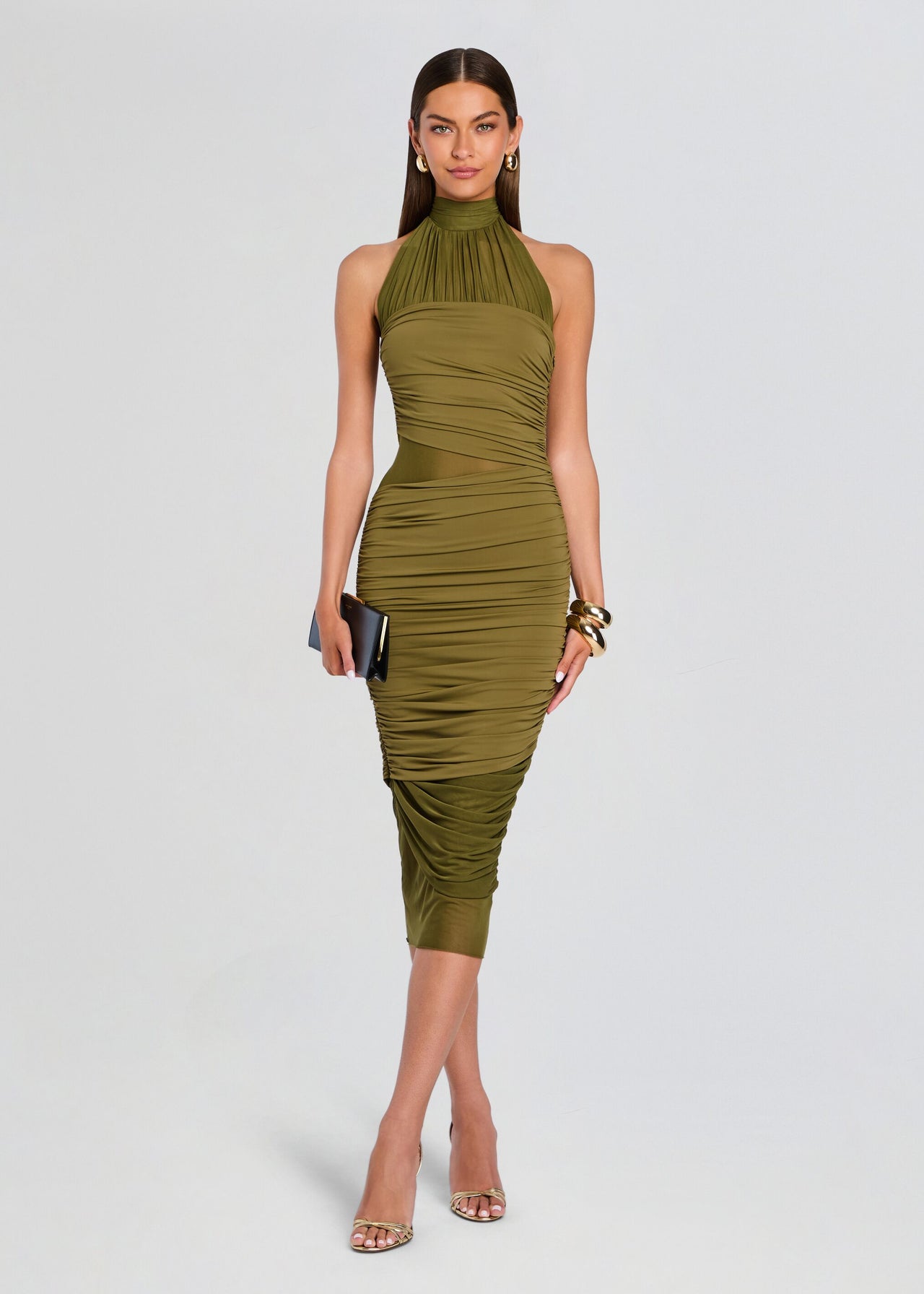 SEROYA Esmee Dress in Olive