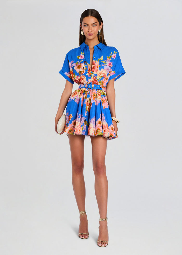 Vanya Short Dress With Buckle Belt media 1 of 5