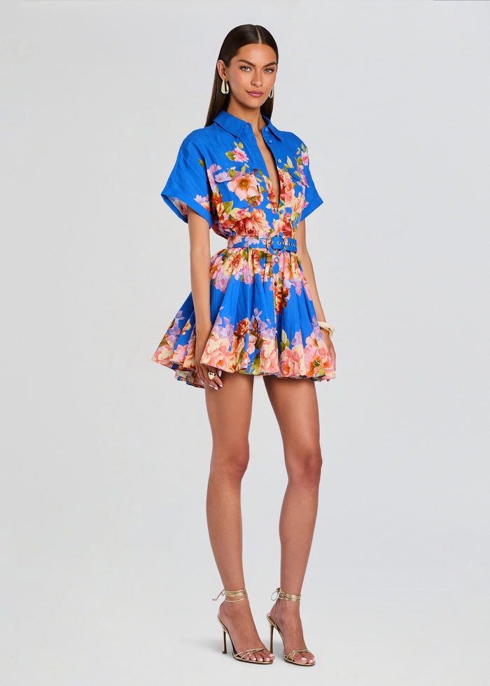 Vanya Short Dress With Buckle Belt media 3 of 5