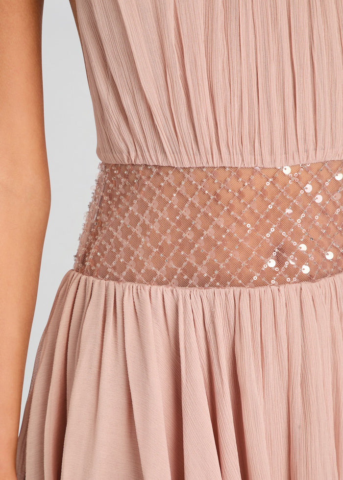 Daly Sequin Chiffon Dress media 2 of 5