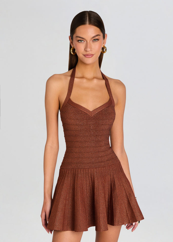Delwen Metallic Bandage Knit Dress media 5 of 5