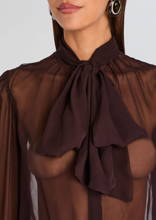 Hasli Silk Chiffon Top
