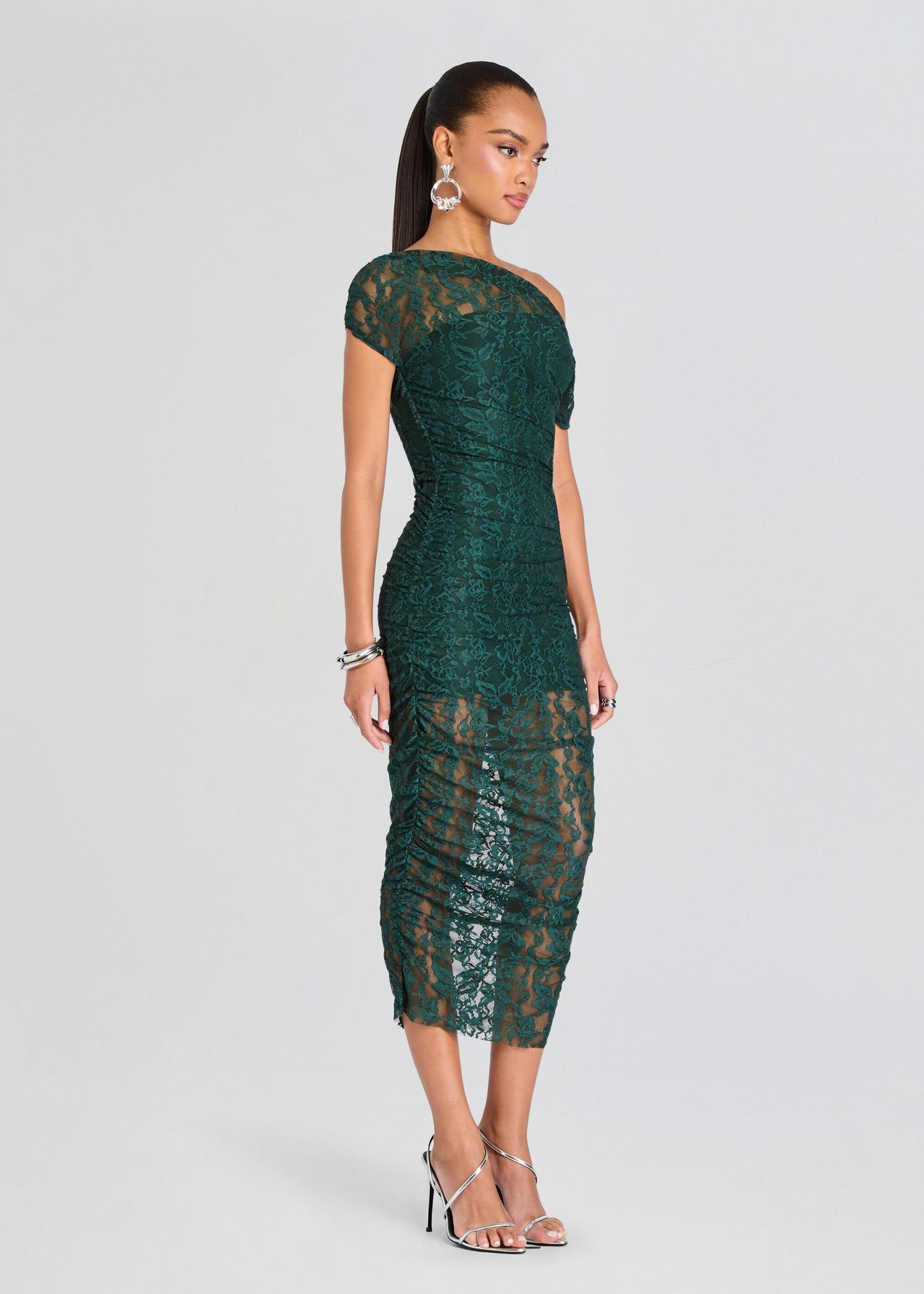 Noel Lace Midi Dress Evergreen / S