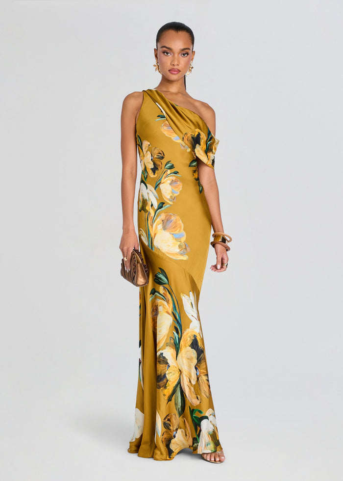 Erica One Shoulder Cowl Maxi Dress media 1 of 5