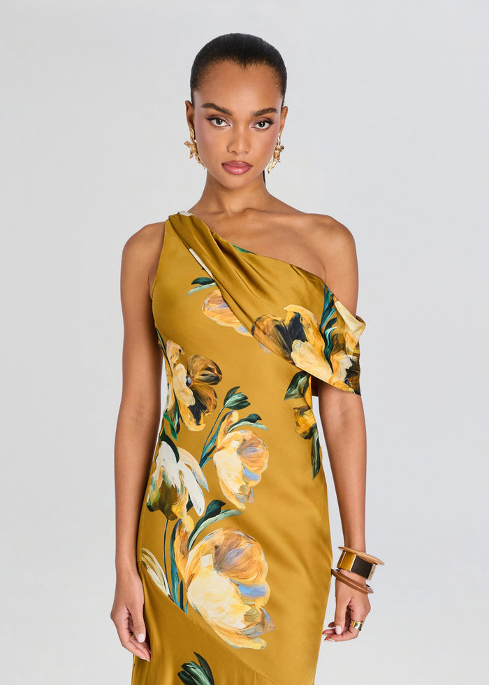 Erica One Shoulder Cowl Maxi Dress media 5 of 5