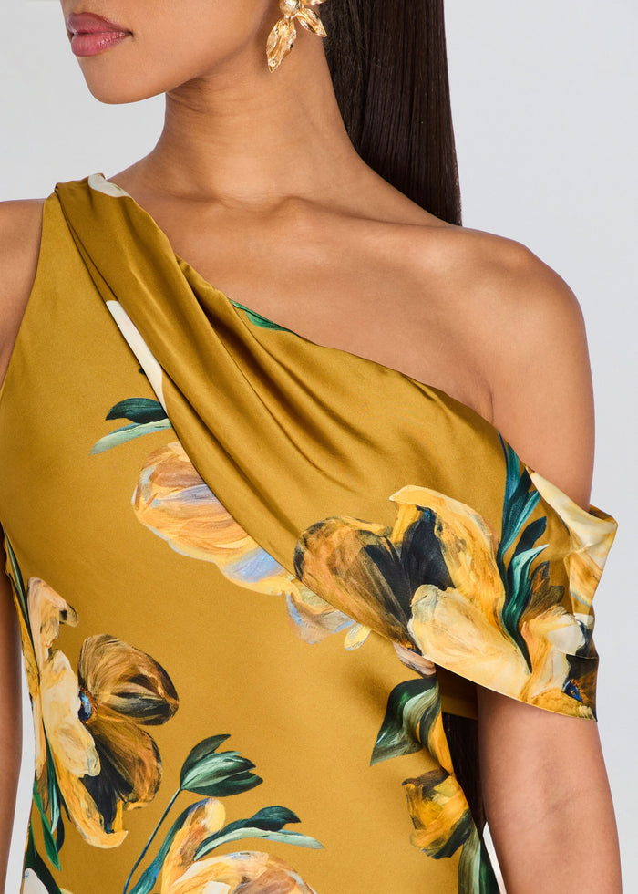 Erica One Shoulder Cowl Maxi Dress media 2 of 5