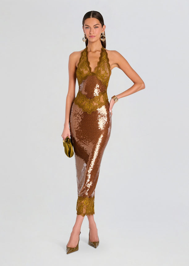 Vicky Sequin Lace Dress