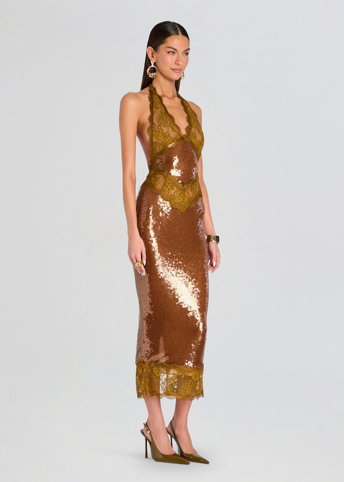 Vicky Sequin Lace Dress media 3 of 5