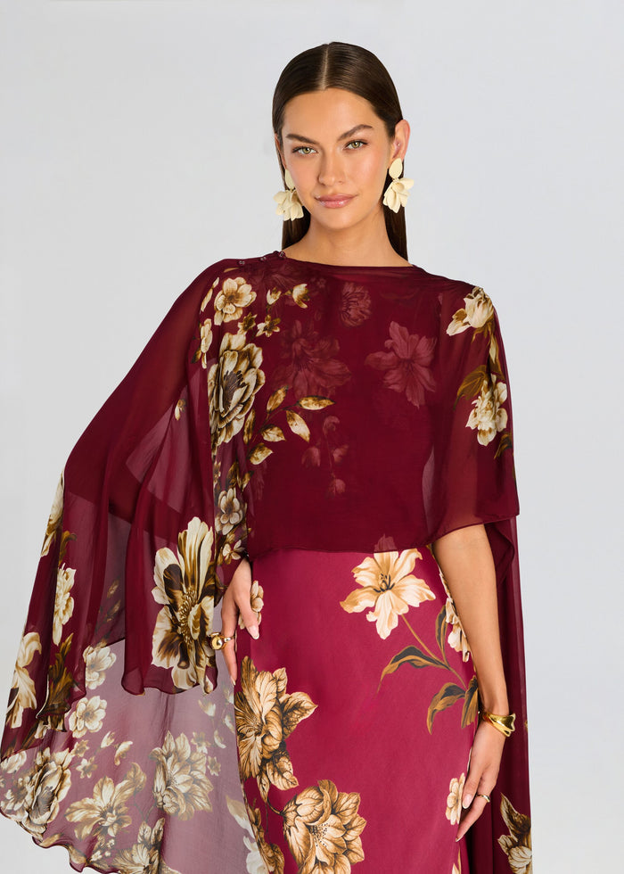 Ashi Cape With Bias Maxi Dress media 6 of 6