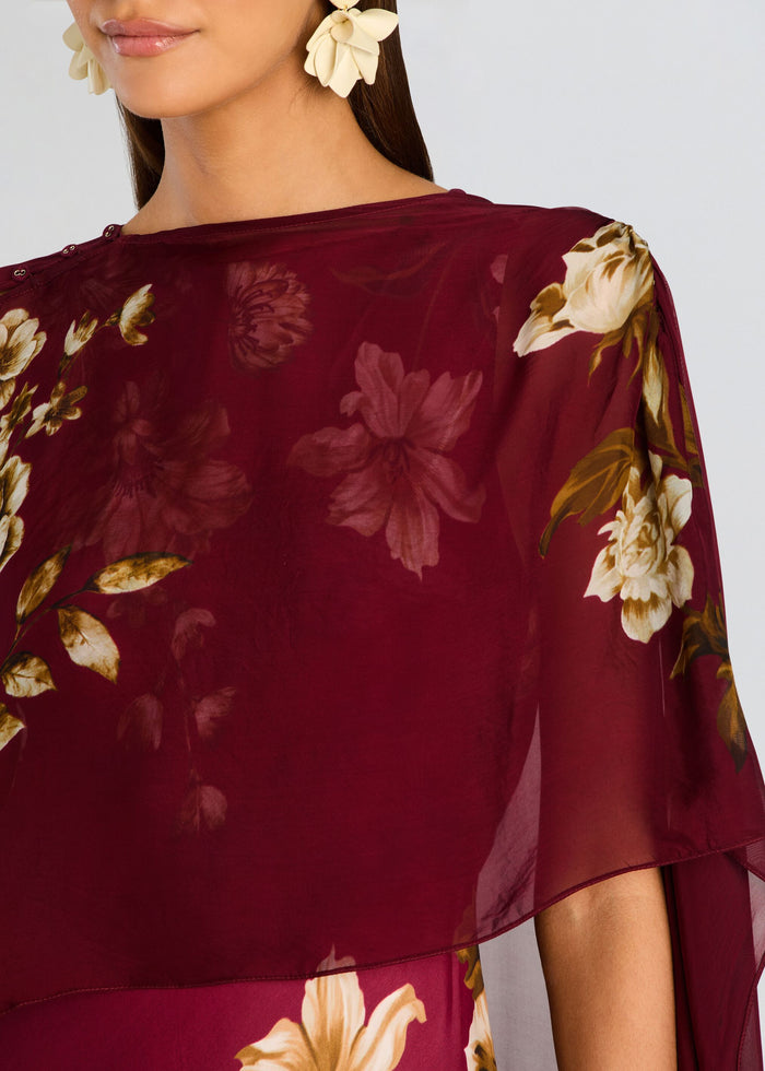 Ashi Cape With Bias Maxi Dress media 2 of 6
