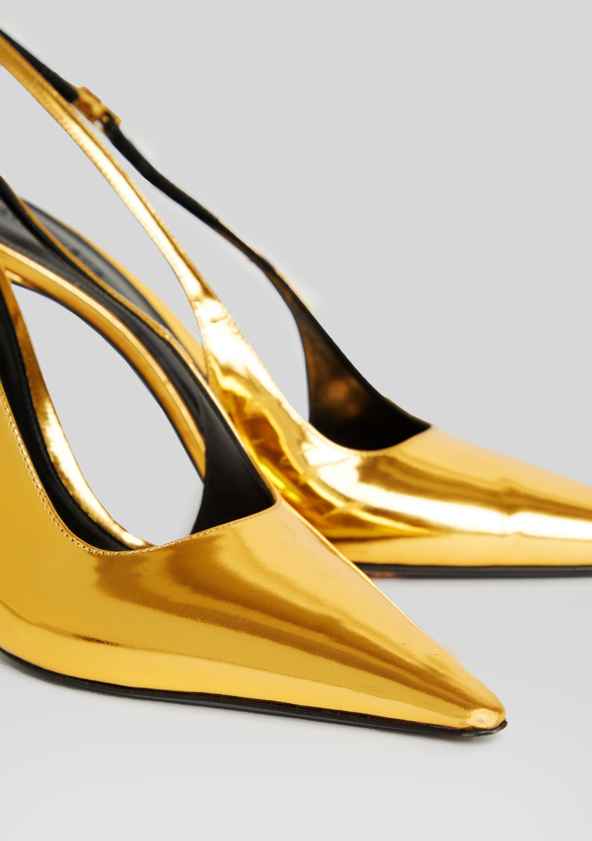 Slingback Toe Covered Stoned Heels - Yellow | Konga Online Shopping