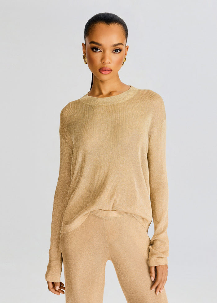 Hana Metallic Knit Top