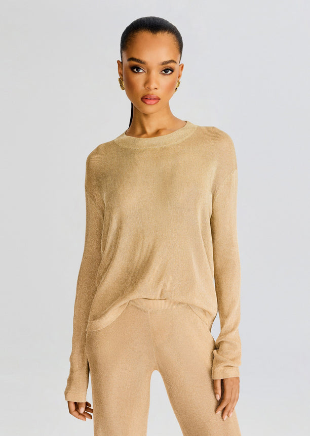 Hana Metallic Knit Top