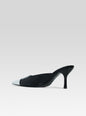 Allegra Leather Kitten Mule