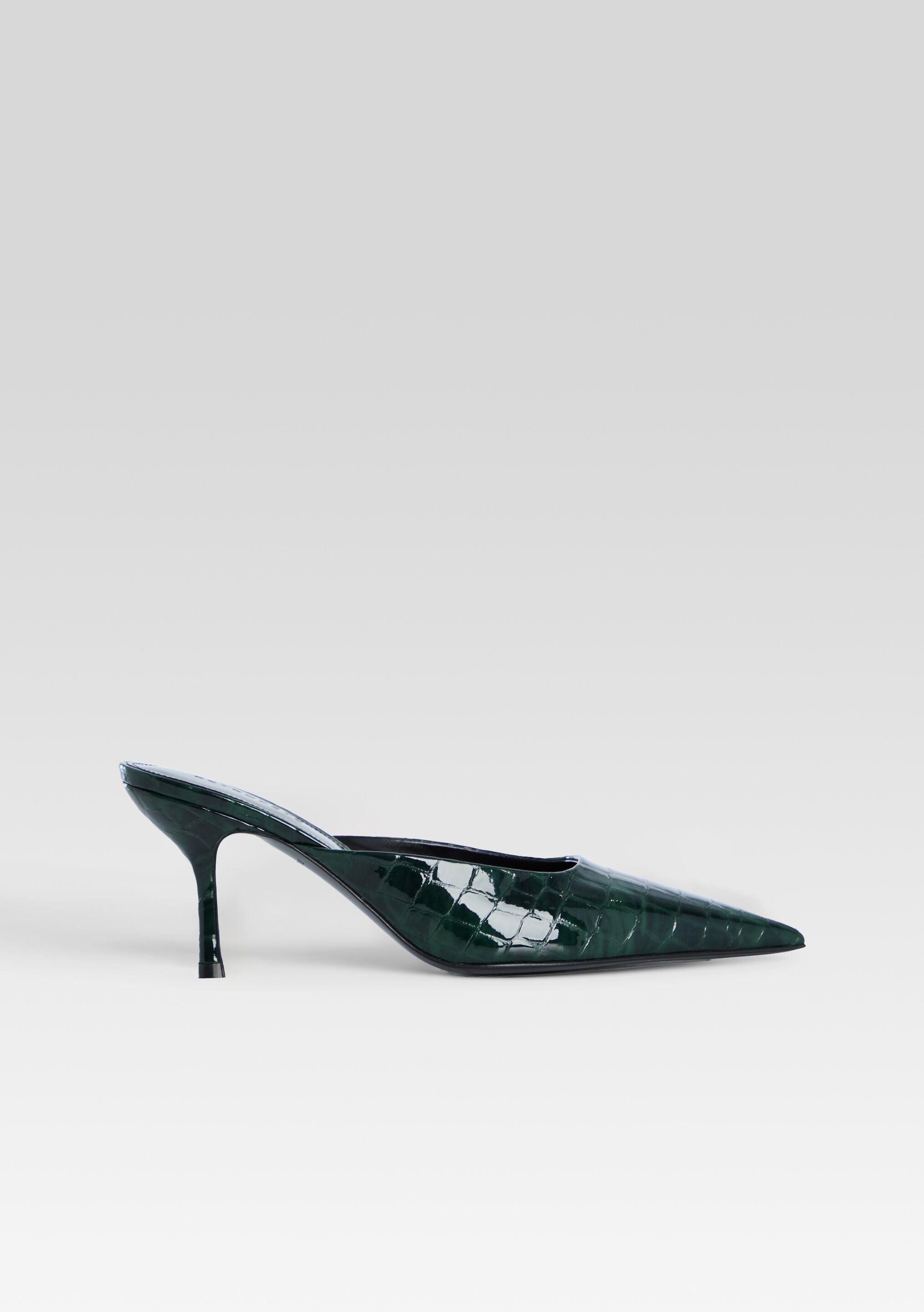 Francesca Leather Kitten Mule – Retrofete