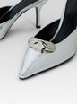 Francesca Leather Kitten Mule