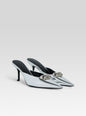Francesca Leather Kitten Mule