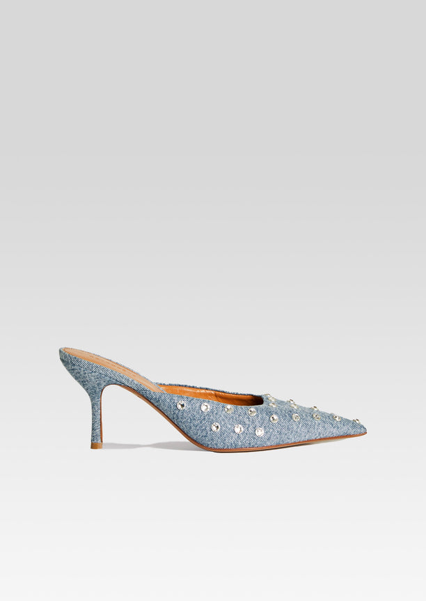 Pacifica Embellished Denim Mule