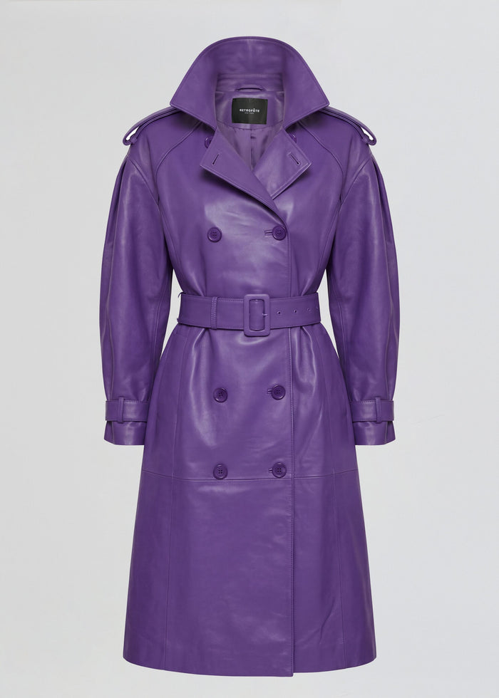 Malene Leather Trench Coat media 1 of 1