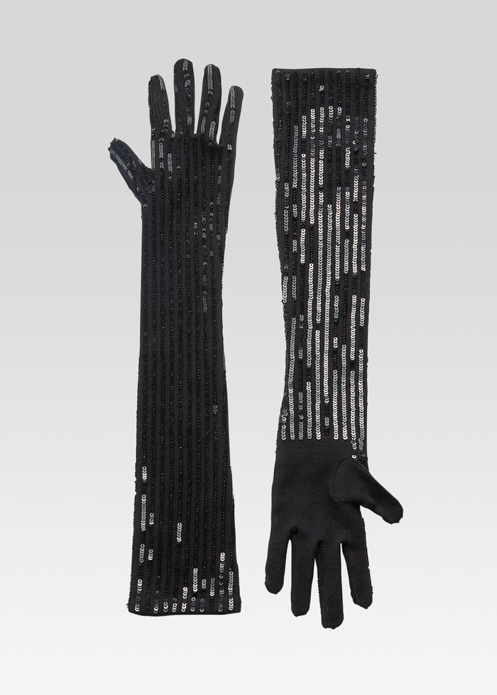 Plaza Sequin Knit Gloves