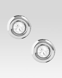 Round Earrings with Crystals