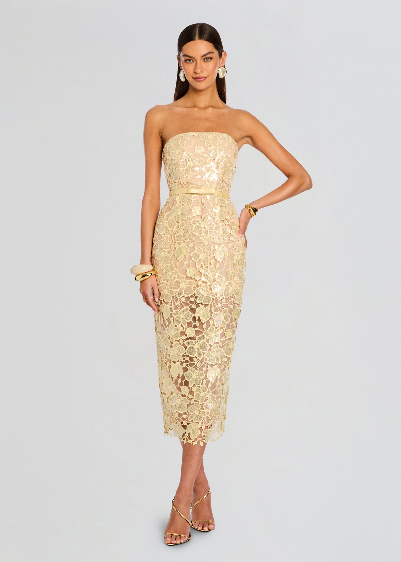Rowena Sequin Lace Dress Retrofete Rowena Sequin Lace Dress Retrofete