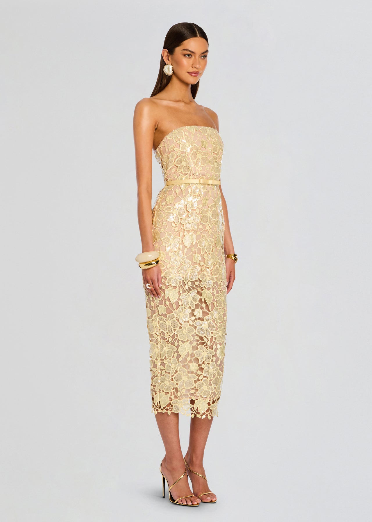 Rowena Sequin Lace Dress Retrofete Rowena Sequin Lace Dress Retrofete