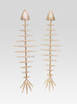 Bimini Crystal Fish Bone Earrings