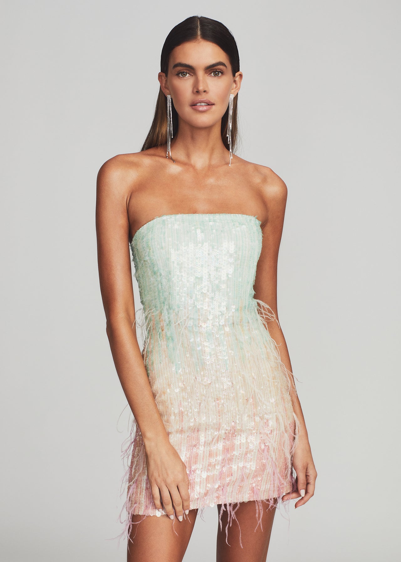 Anastasia Sequin Feather Dress Retrofete Anastasia Sequin Feather Dress Retrofete