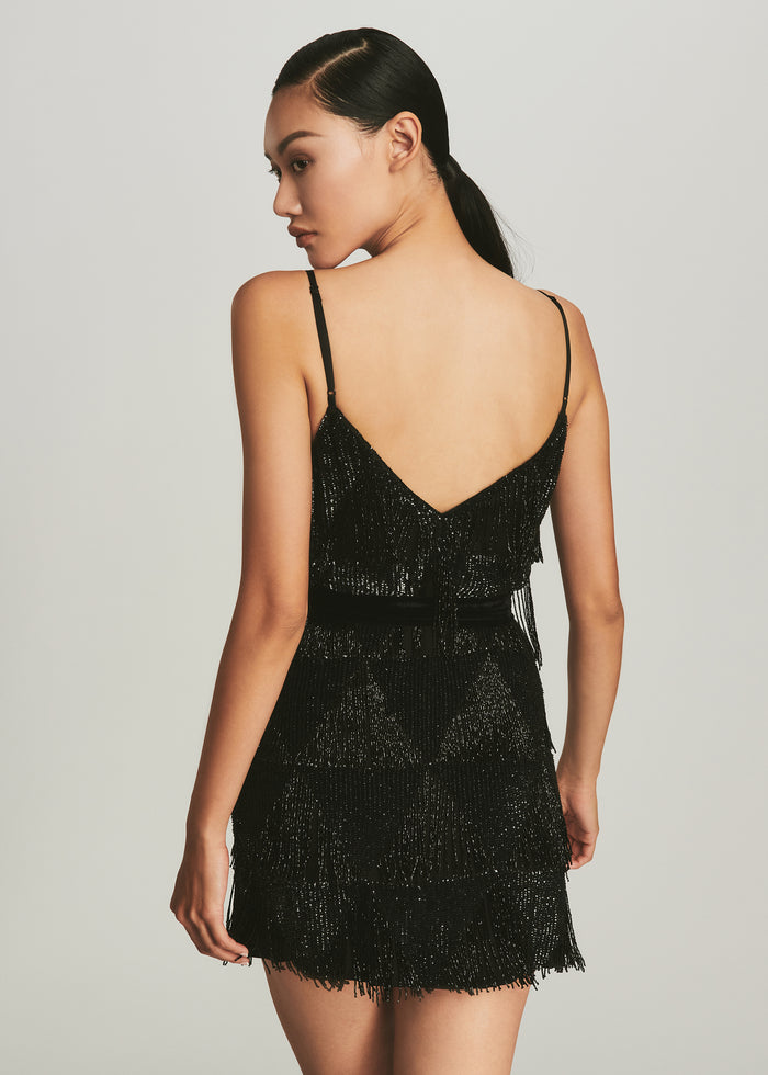 Claire Sequin Fringe Dress - Retrofete