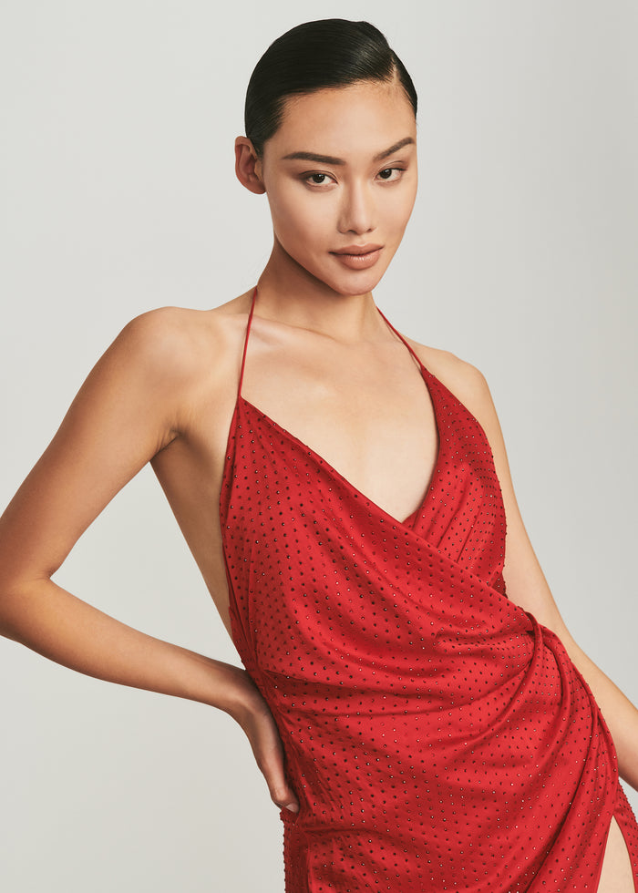 Ceres Embellished Silk Dress - Retrofete media 2 of 5