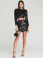 Ansley Feather Sequin Skirt - Retrofete